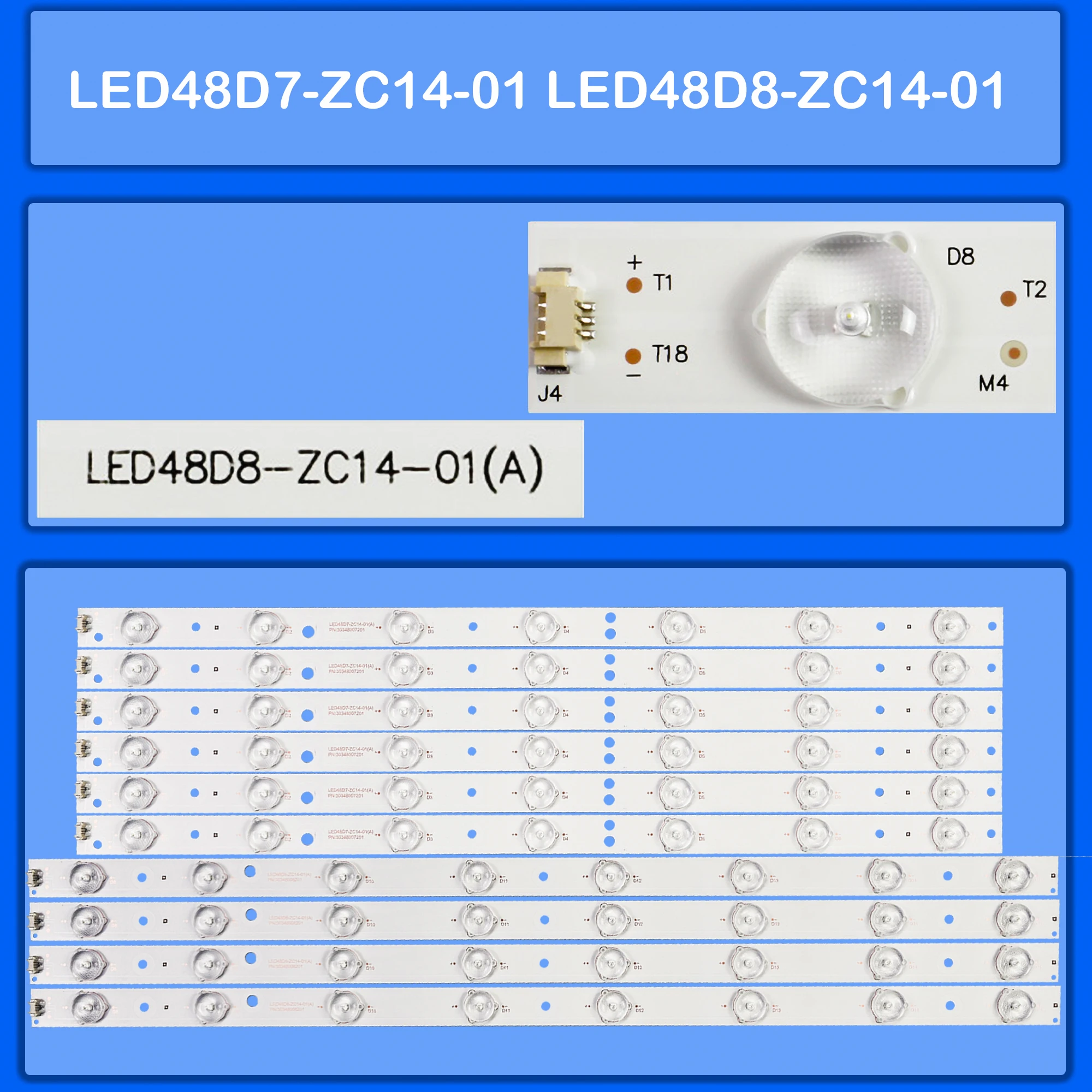 LED Backlight Strio LED48D7-ZC14-01 LED48D8-ZC14-01 For LT-48C540 LT-48EM75 LE48F3000W LE48B510X 48K5 48C2, 48A21Y LE48M33S
LED Backlight Strio LED48D7-ZC14-01 LED48D8-ZC14-01 For LT-48C540 LT-48EM75 LE48F3000W LE48B510X 48K5 48C2, 48A21Y LE48M33S