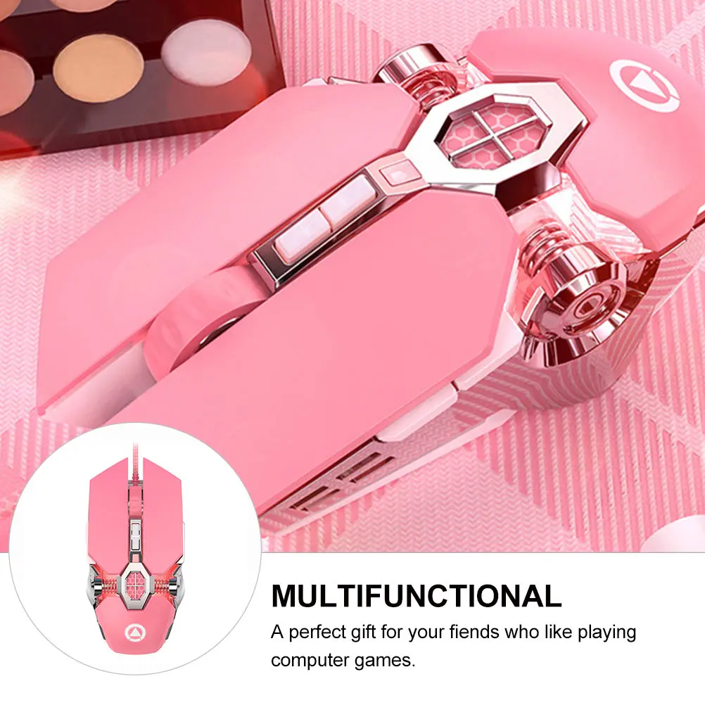 1pc Pink Skin-Like Comfortable Gaming Mouse 4 Dpi 7 Keys Colorful Breathing Light Programmable Luminescent Ergonomic Computer
1pc Pink Skin-Like Comfortable Gaming Mouse 4 Dpi 7 Keys Colorful Breathing Light Programmable Luminescent Ergonomic Computer