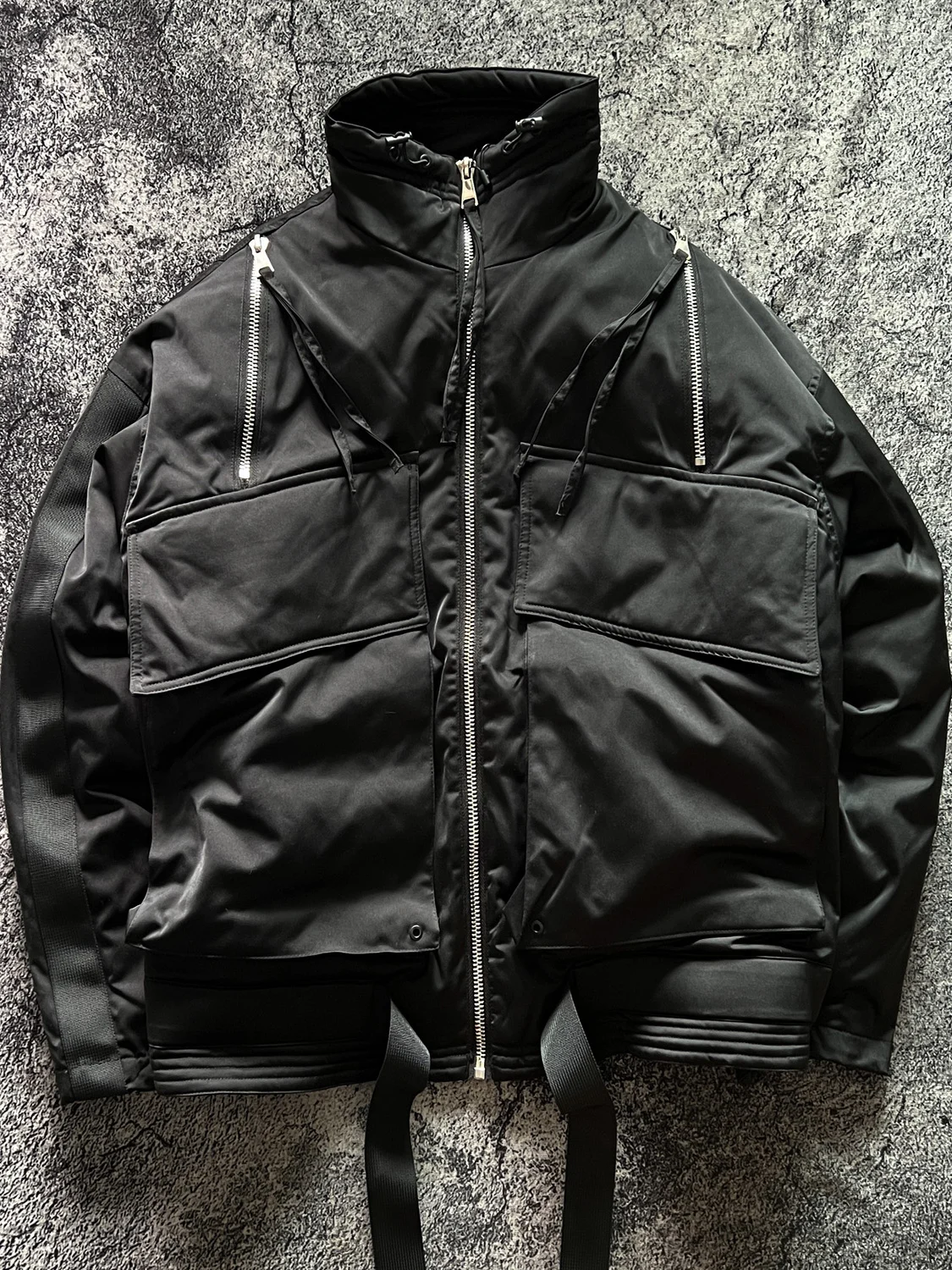 Warm Ultra-Light White Du down Jaet Punk Sle Zipper Stand Collar Multi-ket Workwear for Winter Streetwear
Warm Ultra-Light White Du down Jaet Punk Sle Zipper Stand Collar Multi-ket Workwear for Winter Streetwear