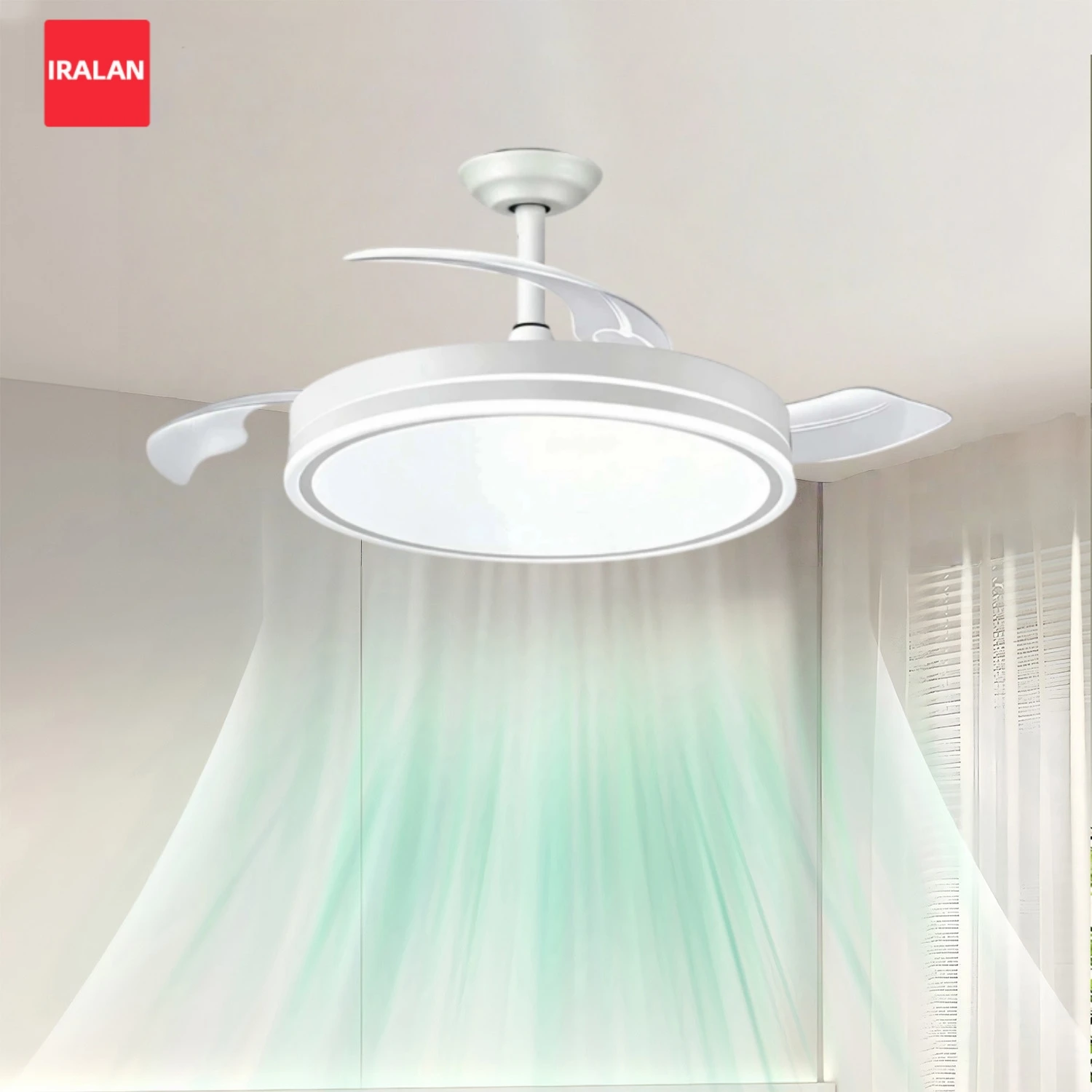 IRALAN Modern Ceiling Fan with Light Energy Efficient DC Motor 3-Color Changeable for Living room Kitchen Balcony Bedroom
IRALAN Modern Ceiling Fan with Light Energy Efficient DC Motor 3-Color Changeable for Living room Kitchen Balcony Bedroom