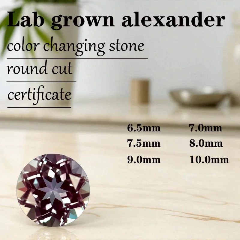 Alexandrite Lab Grown Gemstone Color Changing Stone Multiple shapes to choose DIY Jewelry Making Materials with Certificate
Alexandrite Lab Grown Gemstone Color Changing Stone Multiple shapes to choose DIY Jewelry Making Materials with Certificate