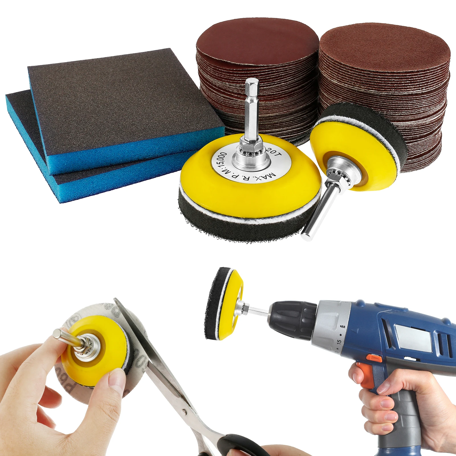 120Pcs Sanding Discs Set 3 Inch Round Sand Paper Car Polishing Sandpaper Grit 80 120 180 240 320 400 600 800 1000 1500 2000 3000
120Pcs Sanding Discs Set 3 Inch Round Sand Paper Car Polishing Sandpaper Grit 80 120 180 240 320 400 600 800 1000 1500 2000 3000