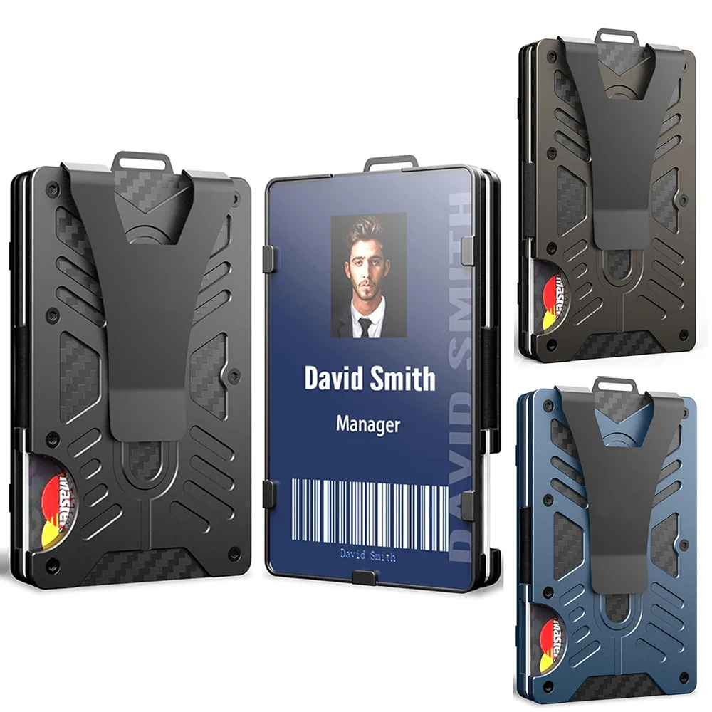 Алюминиевый металлический кошелек с прозрачным держателем для бейджа, RFID-блокирующий держатель для кредитных карт с зажимом для денег
Алюминиевый металлический кошелек с прозрачным держателем для бейджа, RFID-блокирующий держатель для кредитных карт с зажимом для денег