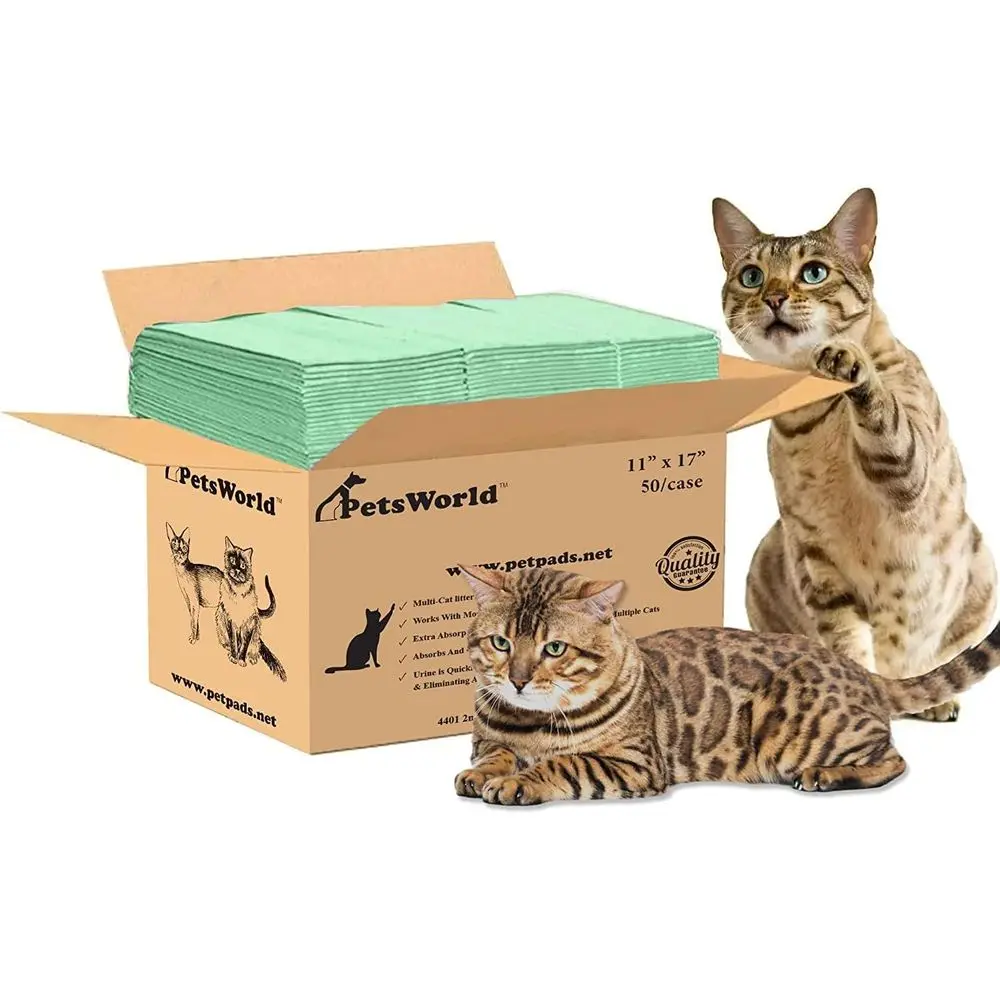 Ultra-Absorbent Scented Cat Pads, 50-Count, Odor-Controlled Litter Alternative
Ultra-Absorbent Scented Cat Pads, 50-Count, Odor-Controlled Litter Alternative