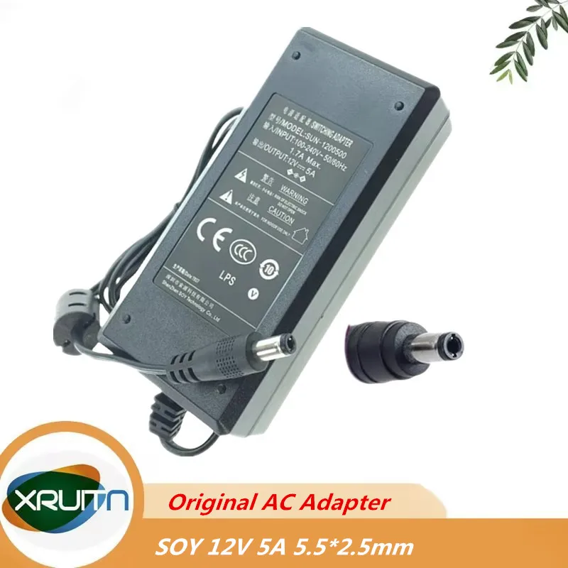 Genuine SOY SUN-1200500 12V 5A 60W AC DC Adapter Charger for Msi OPTIX AG32CQ MAG27CQ MAG271R MONITOR AG32C D16HS2TB LHV221600
Genuine SOY SUN-1200500 12V 5A 60W AC DC Adapter Charger for Msi OPTIX AG32CQ MAG27CQ MAG271R MONITOR AG32C D16HS2TB LHV221600