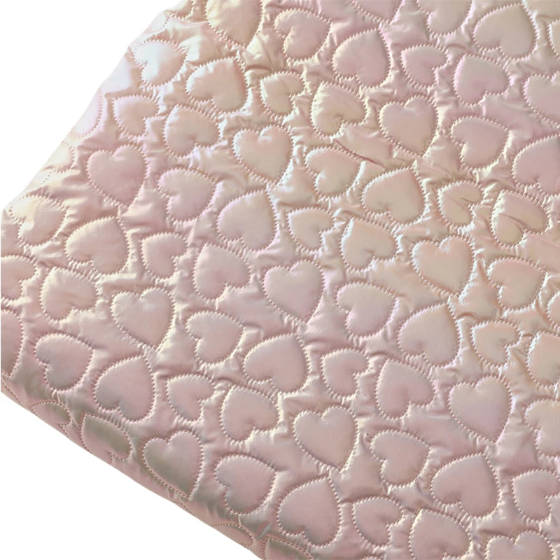 140x100cm Candy-colored Waterproof Ultrasonic Embossing Heart-shaped Fabric for Winter Jackets and Handbags
140x100cm Candy-colored Waterproof Ultrasonic Embossing Heart-shaped Fabric for Winter Jackets and Handbags