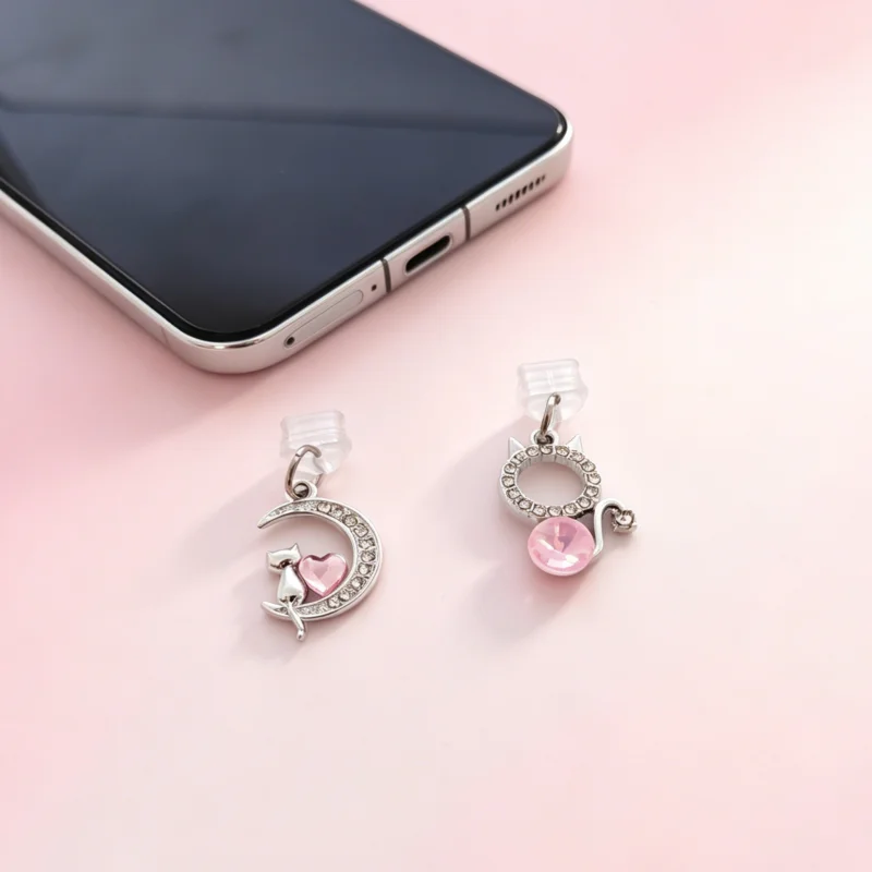 Star and Moon Cat Phone Dust Plug, Pink Diamond Sparkling Design Charging Port Dust Protection Plug, Universal for Iphone/Android Phones, Decorative Phone Accessory, Great Phone Decoration Gift
Star and Moon Cat Phone Dust Plug, Pink Diamond Sparkling Design Charging Port Dust Protection Plug, Universal for Iphone/Android Phones, Decorative Phone Accessory, Great Phone Decoration Gift