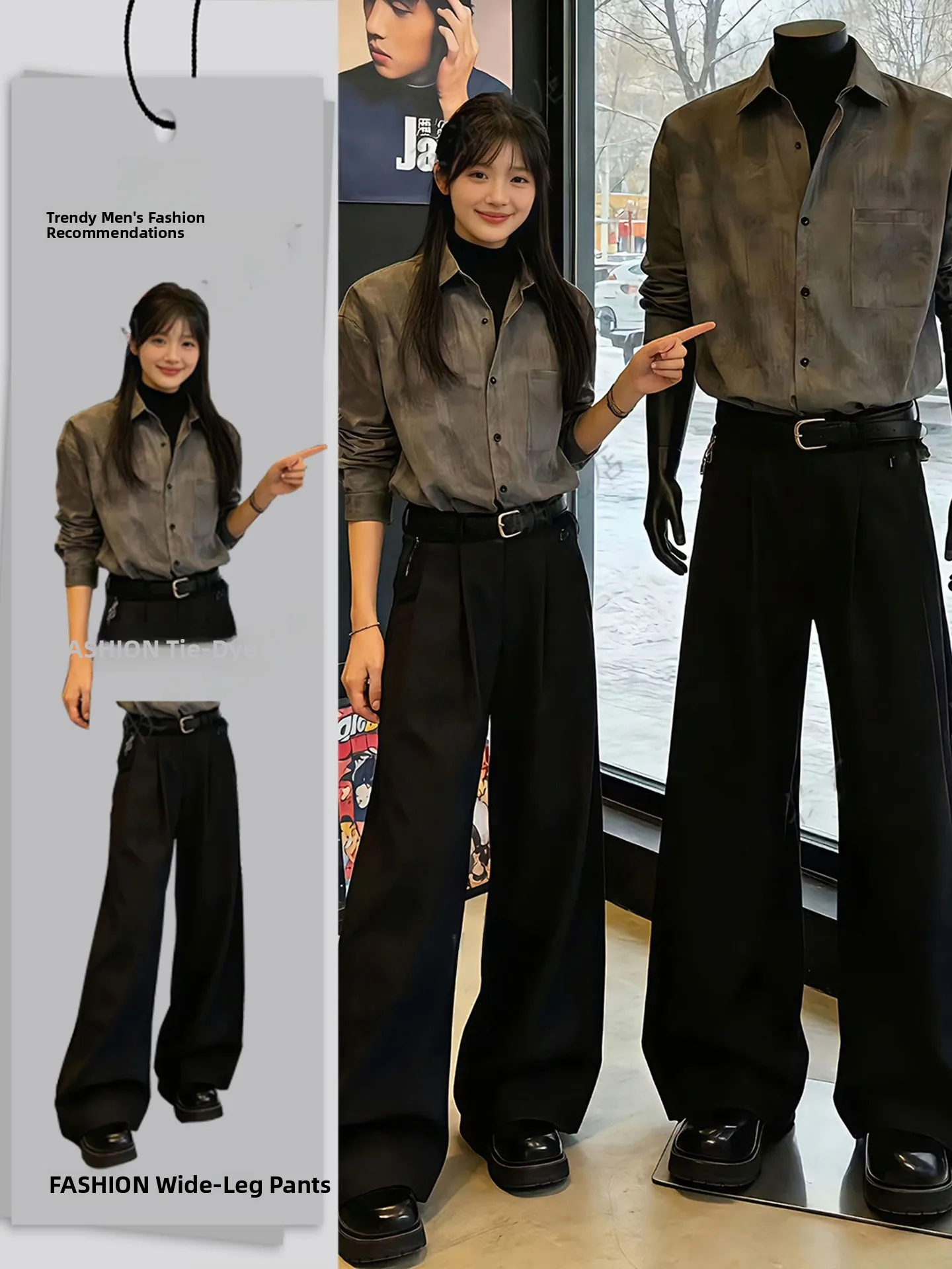 Bla Straight Leg Men's Suit Pants Set with Cuffed Trousers And Dyed Long Sve irt for Spring Autumn Seasonal Wear
Bla Straight Leg Men's Suit Pants Set with Cuffed Trousers And Dyed Long Sve irt for Spring Autumn Seasonal Wear