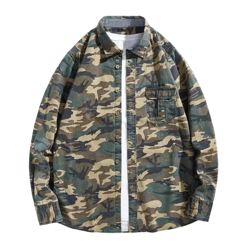 LA KACO New Autumn Camouflage Shirt Men's Long Sleeved Casual Printed Shirt Fashionable Trend Loose Jacket
LA KACO New Autumn Camouflage Shirt Men's Long Sleeved Casual Printed Shirt Fashionable Trend Loose Jacket
