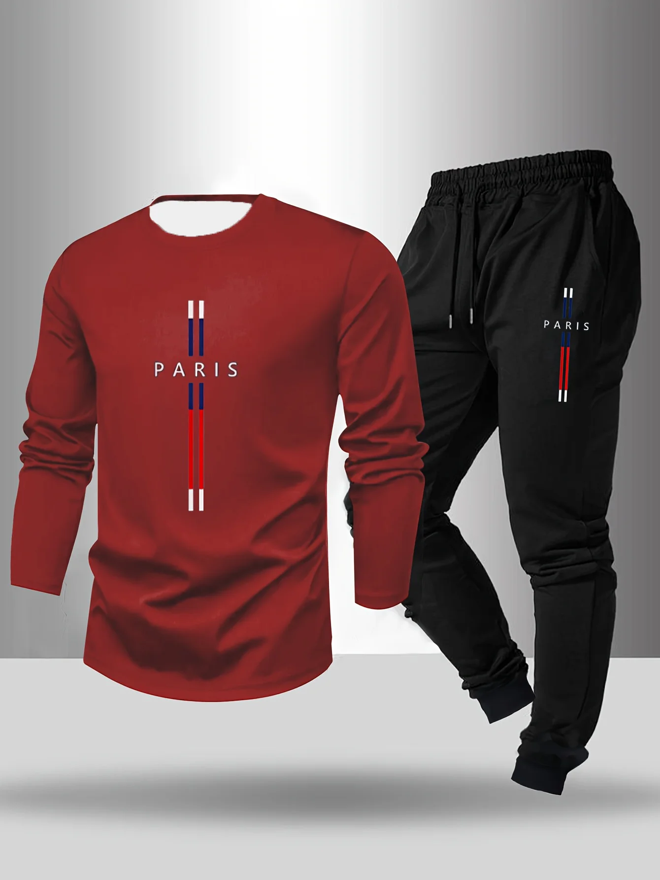 Men's Basic Spring And Autumn Long Sleeved T-shirt And Pants Set With Design Sense Letter Printed Casual Sports Pants Set
Men's Basic Spring And Autumn Long Sleeved T-shirt And Pants Set With Design Sense Letter Printed Casual Sports Pants Set