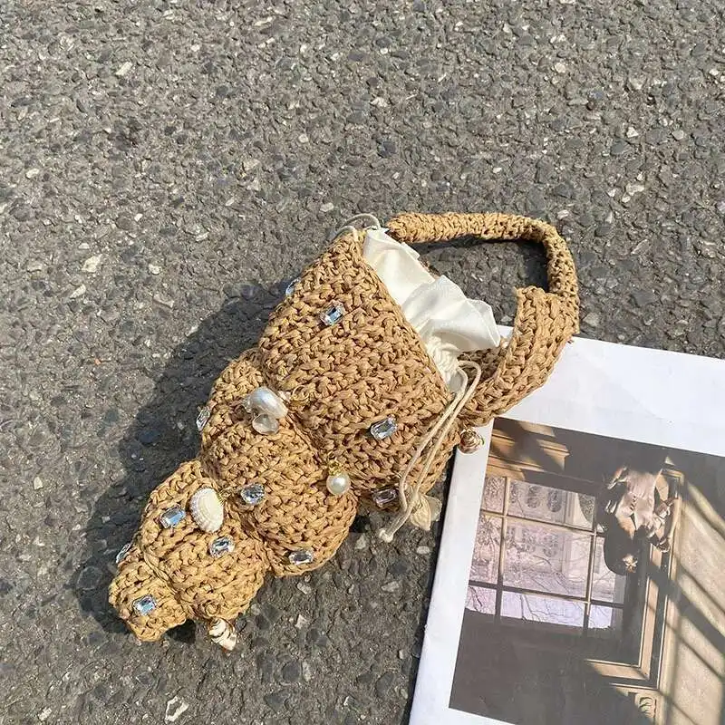 Unique And Niche Design Conch Shaped Straw Woven Bag Funnuy Cute Summer Beach Bag Female Small Purses Knitted Handbag Cow Bag 
Unique And Niche Design Conch Shaped Straw Woven Bag Funnuy Cute Summer Beach Bag Female Small Purses Knitted Handbag Cow Bag