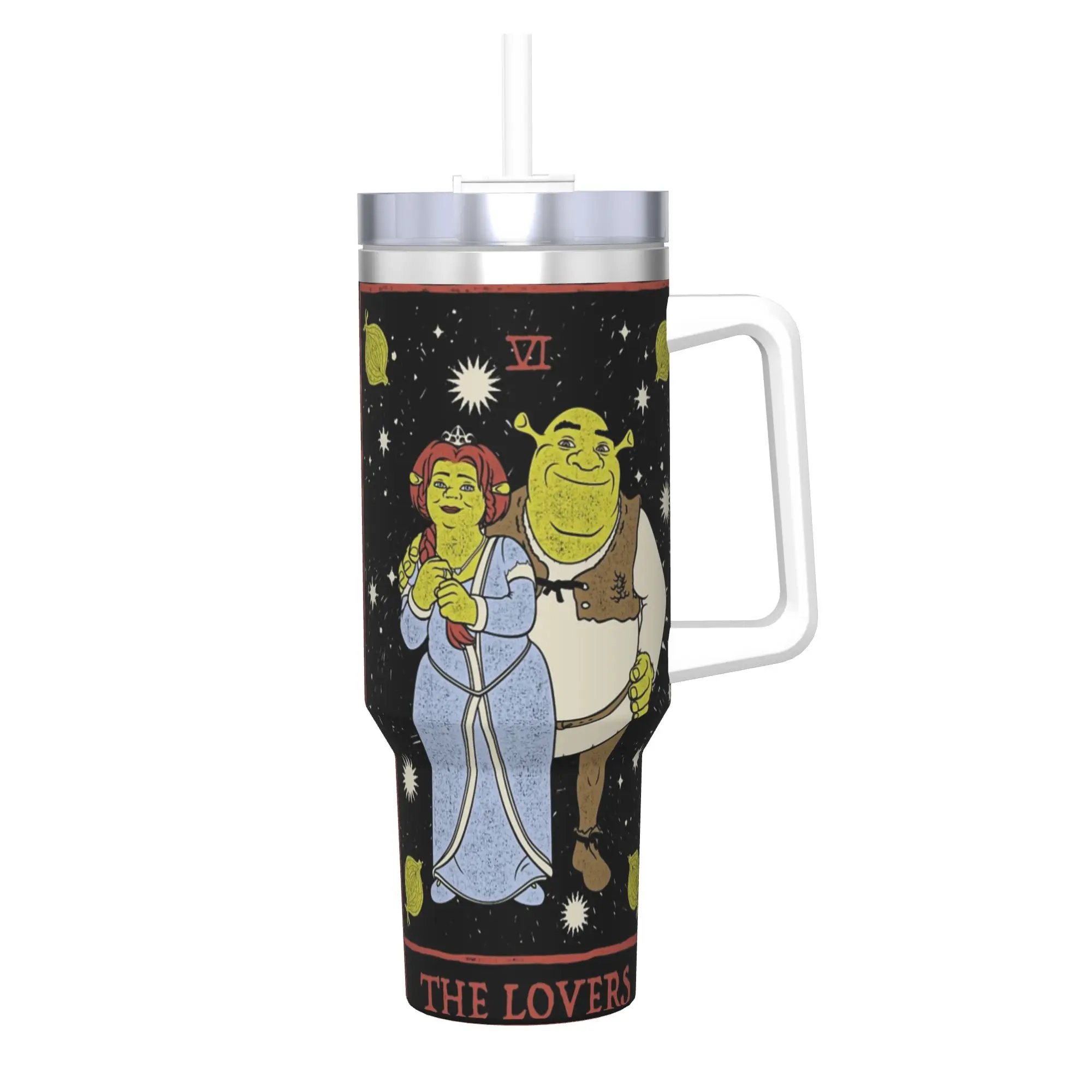 Stainless Steel Tumbler Fiona & Shreks The Lovers Tarot Card Thermal Mug Portable Cold Drink Mugs Cup Travel Water Bottle
Stainless Steel Tumbler Fiona & Shreks The Lovers Tarot Card Thermal Mug Portable Cold Drink Mugs Cup Travel Water Bottle