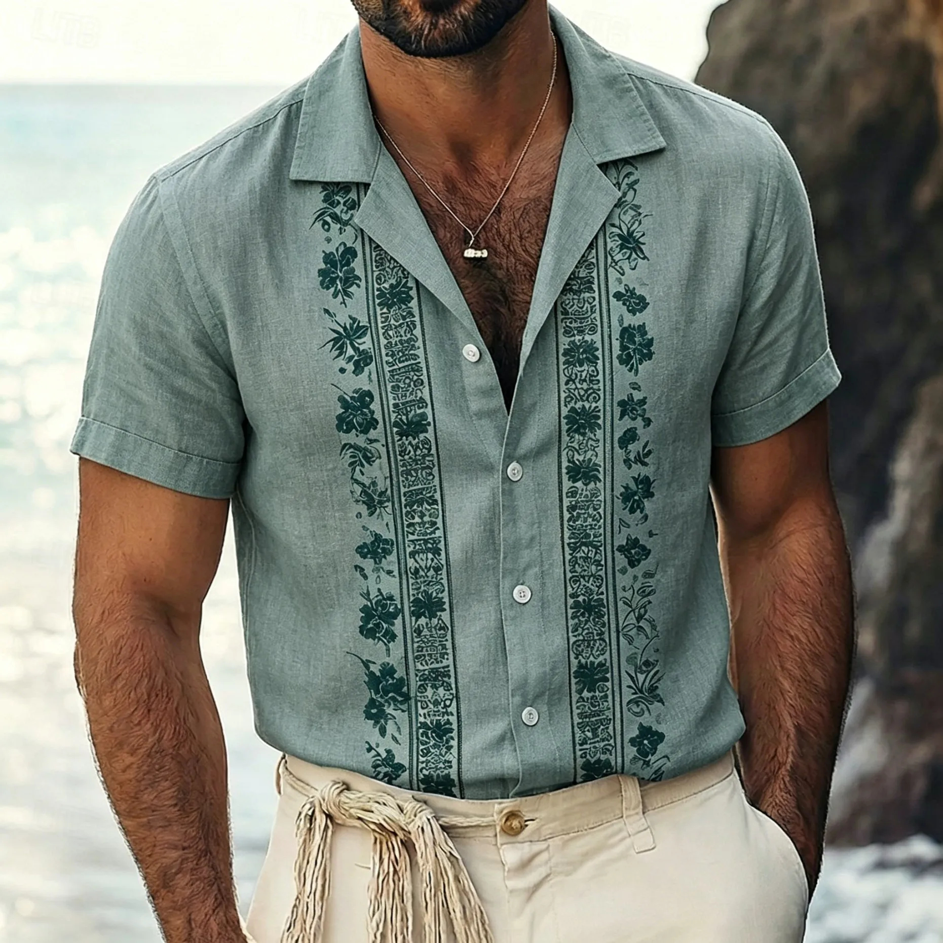 Men's Vintage Floral Striped Print Short Sleeve Shirt Tropical Ethnic Pattern Casual Cuban Collar Top for Spring & Summer
Men's Vintage Floral Striped Print Short Sleeve Shirt Tropical Ethnic Pattern Casual Cuban Collar Top for Spring & Summer