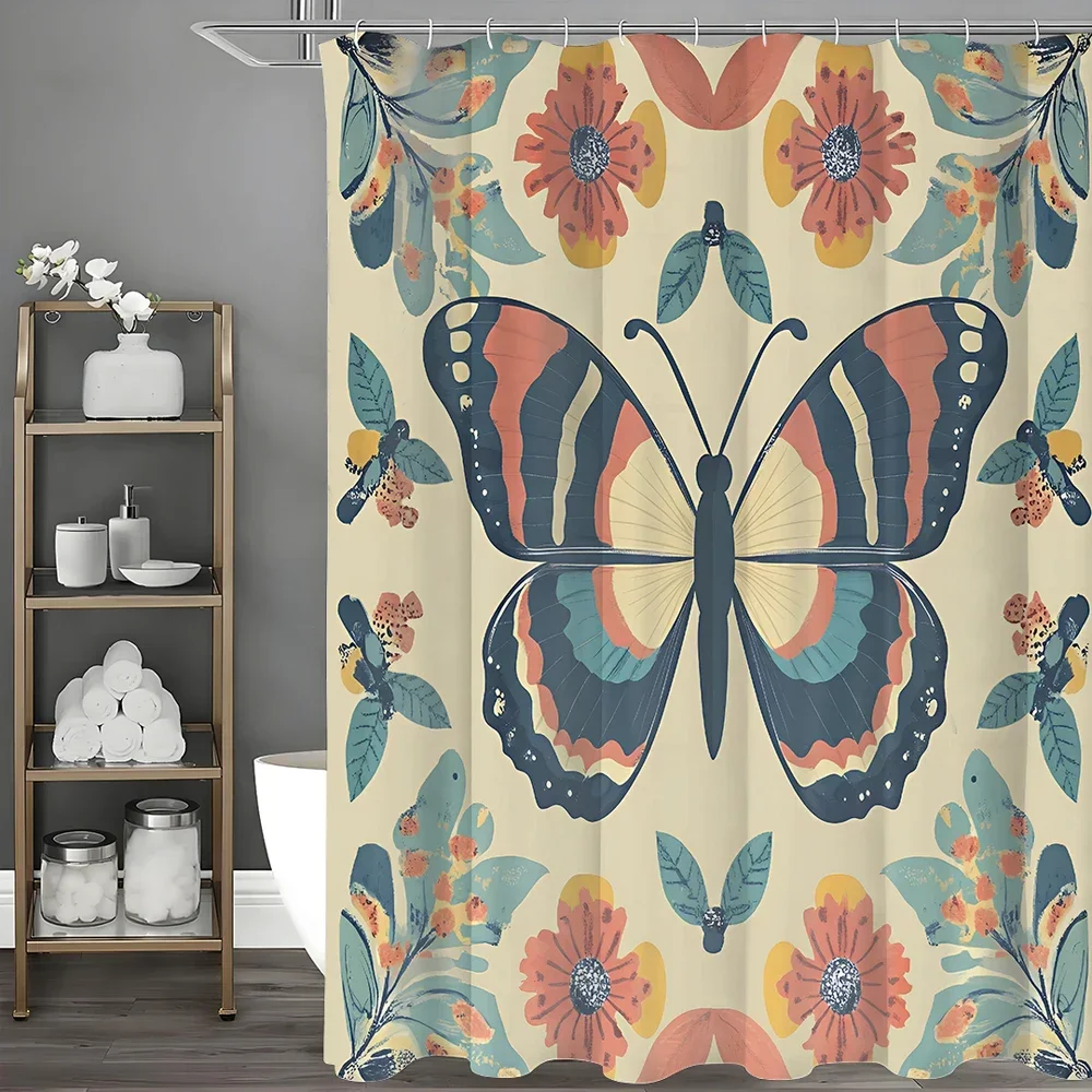 Butterfly Flower Shower Curtain, Bathroom Decorative Shower Curtain, Waterproof Shower Curtain with Hooks
Butterfly Flower Shower Curtain, Bathroom Decorative Shower Curtain, Waterproof Shower Curtain with Hooks