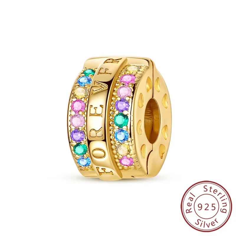 925 Sterling Silver Golden Fixed Clip Charms Beads Cat Dog Silicone Stopper Charm Fit Original Bangle Bracelet DIY Women Jewelry
925 Sterling Silver Golden Fixed Clip Charms Beads Cat Dog Silicone Stopper Charm Fit Original Bangle Bracelet DIY Women Jewelry