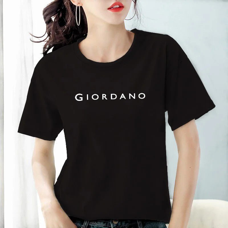 Giordano Letter Printing Women's T-Shirt New Loose Unisex Women Baggy Neck Round Oversize Causal Tops Womens Clothing
Giordano Letter Printing Women's T-Shirt New Loose Unisex Women Baggy Neck Round Oversize Causal Tops Womens Clothing