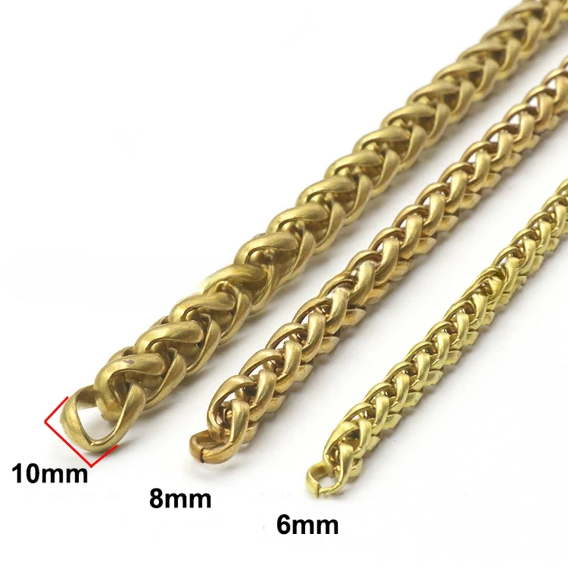 6/8/10mm Solid brass Open curb Link Chain Necklace Wheat Chain none-polished Bags Straps Parts DIY Accessories 1 meter
6/8/10mm Solid brass Open curb Link Chain Necklace Wheat Chain none-polished Bags Straps Parts DIY Accessories 1 meter
