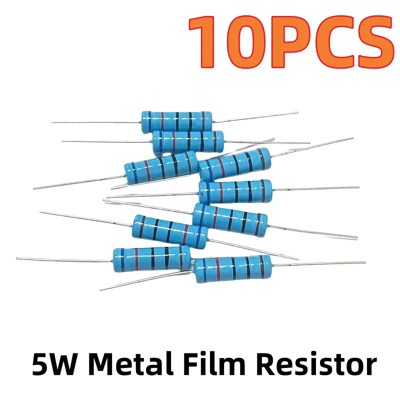 10PCS 5W metal film resistor 1% color ring 1K2K 10K 100 ohms 120 ohms 22K 220 4.7K 470 1M
10PCS 5W metal film resistor 1% color ring 1K2K 10K 100 ohms 120 ohms 22K 220 4.7K 470 1M