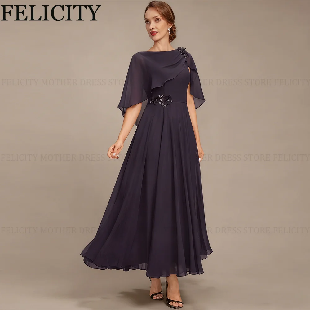 FELICITY Customized Elegant Mother of the Bride Dress 2026 A-Line Wedding Guest Dress Chiffon Beading Ankle-Length Evening Gowns
FELICITY Customized Elegant Mother of the Bride Dress 2026 A-Line Wedding Guest Dress Chiffon Beading Ankle-Length Evening Gowns