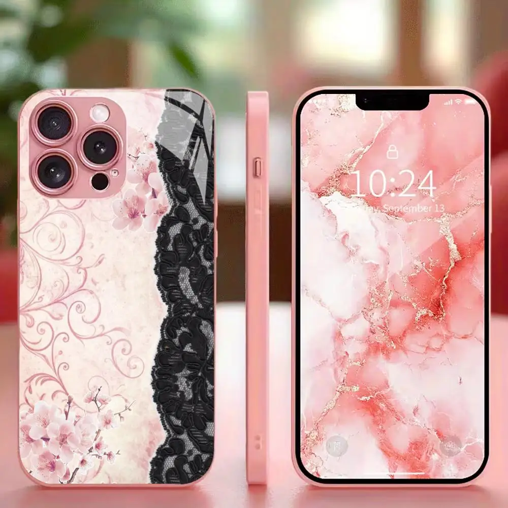 Luxury Pink Floral Lace Split phone case mobile phones for iphone 17 pro max cover Glass for iPhone 17、16、15、14、13、12pm Pro Plus
Luxury Pink Floral Lace Split phone case mobile phones for iphone 17 pro max cover Glass for iPhone 17、16、15、14、13、12pm Pro Plus