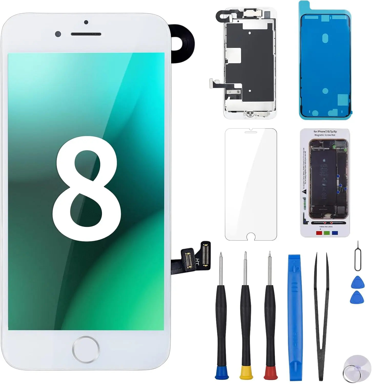 Замена экрана для iPhone 8 с кнопкой Home, 4.7 дюйма, белый LCD-дисплей для iPhone SE 2-го поколения 2020, 3D
Замена экрана для iPhone 8 с кнопкой Home, 4.7 дюйма, белый LCD-дисплей для iPhone SE 2-го поколения 2020, 3D
