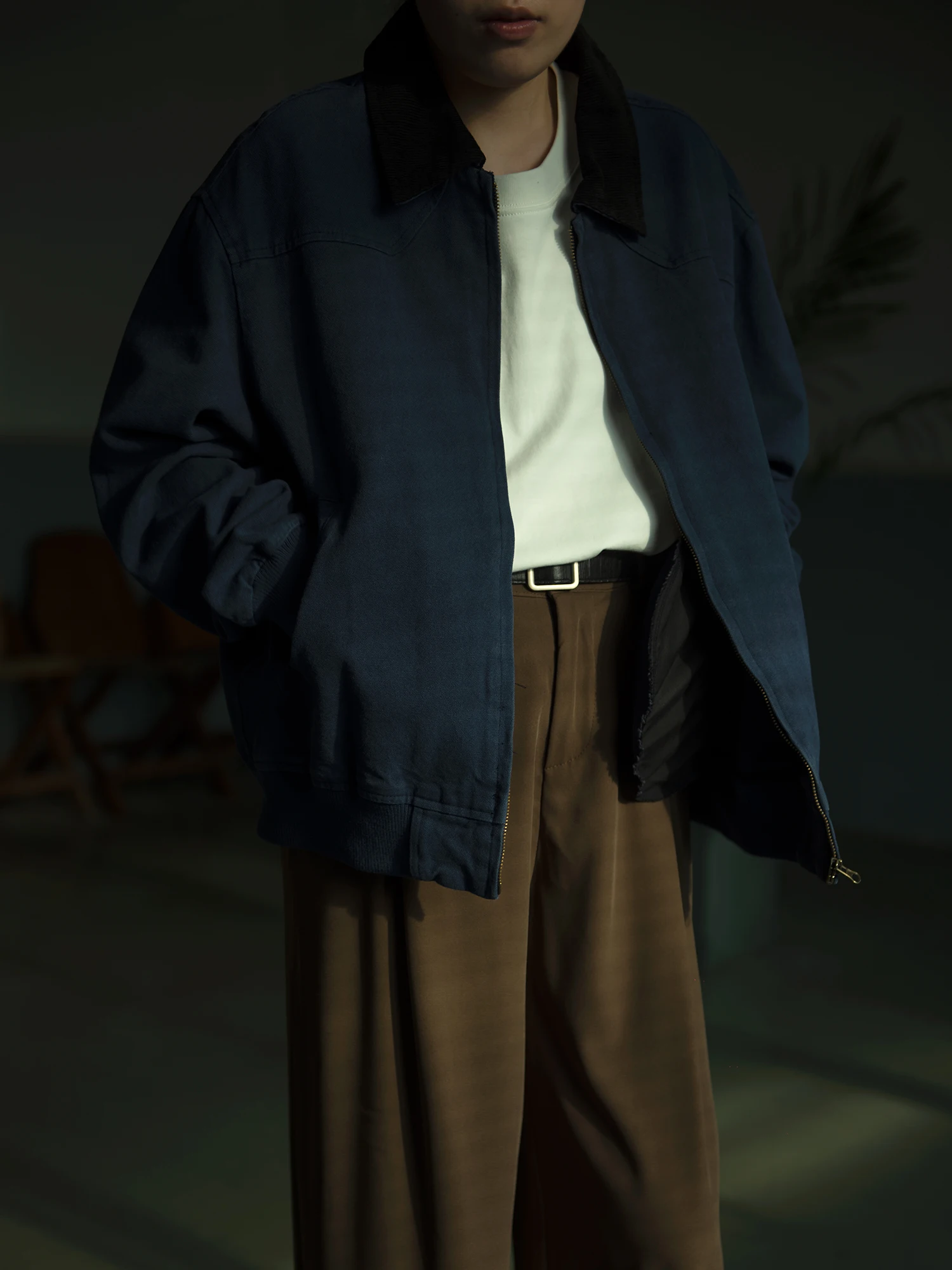 American Retro Color Blo Collar Jaet Women's Casual Top Neutral Sle Cotton Long Sve Zipper Closure Commute Faion
American Retro Color Blo Collar Jaet Women's Casual Top Neutral Sle Cotton Long Sve Zipper Closure Commute Faion