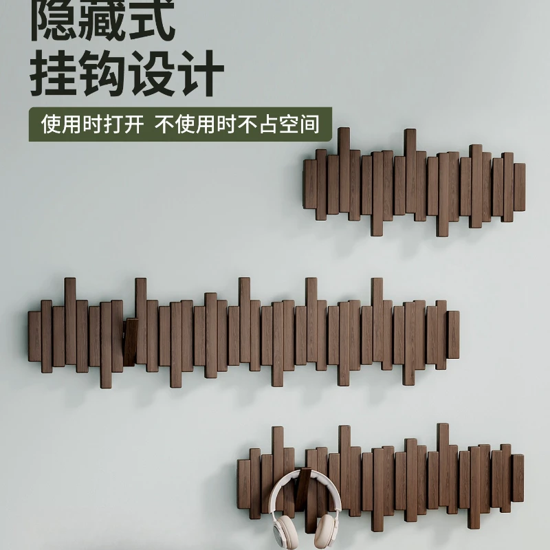 Wall Mounted Black Walnut Coat Rack Creative Hanging Hat Key Bags Holder Doorway Entrance Cloak Rack Home Decor Furniture
Wall Mounted Black Walnut Coat Rack Creative Hanging Hat Key Bags Holder Doorway Entrance Cloak Rack Home Decor Furniture