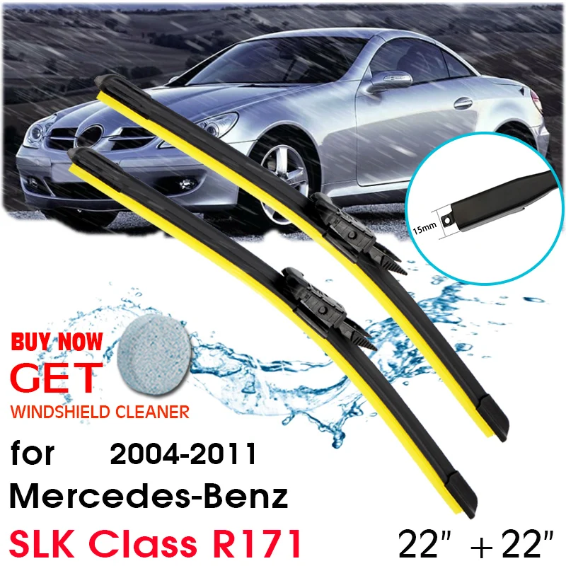 Car Window Windshield Rubber Silicon Refill Wiper For Mercedes-Benz SLK Class R171 2004-2011 LHD / RHD 22"+22" Car Accessories
Car Window Windshield Rubber Silicon Refill Wiper For Mercedes-Benz SLK Class R171 2004-2011 LHD / RHD 22"+22" Car Accessories