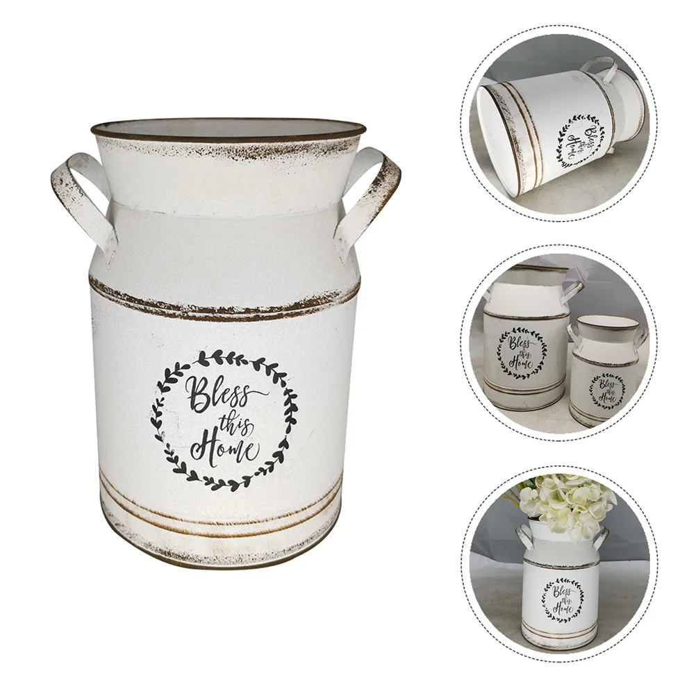 Decorations Milk Jug Set Flower Pot Child Rustic Bronze Round Vase Galvanized Sheet Cylinder Floral Arrangement
Decorations Milk Jug Set Flower Pot Child Rustic Bronze Round Vase Galvanized Sheet Cylinder Floral Arrangement