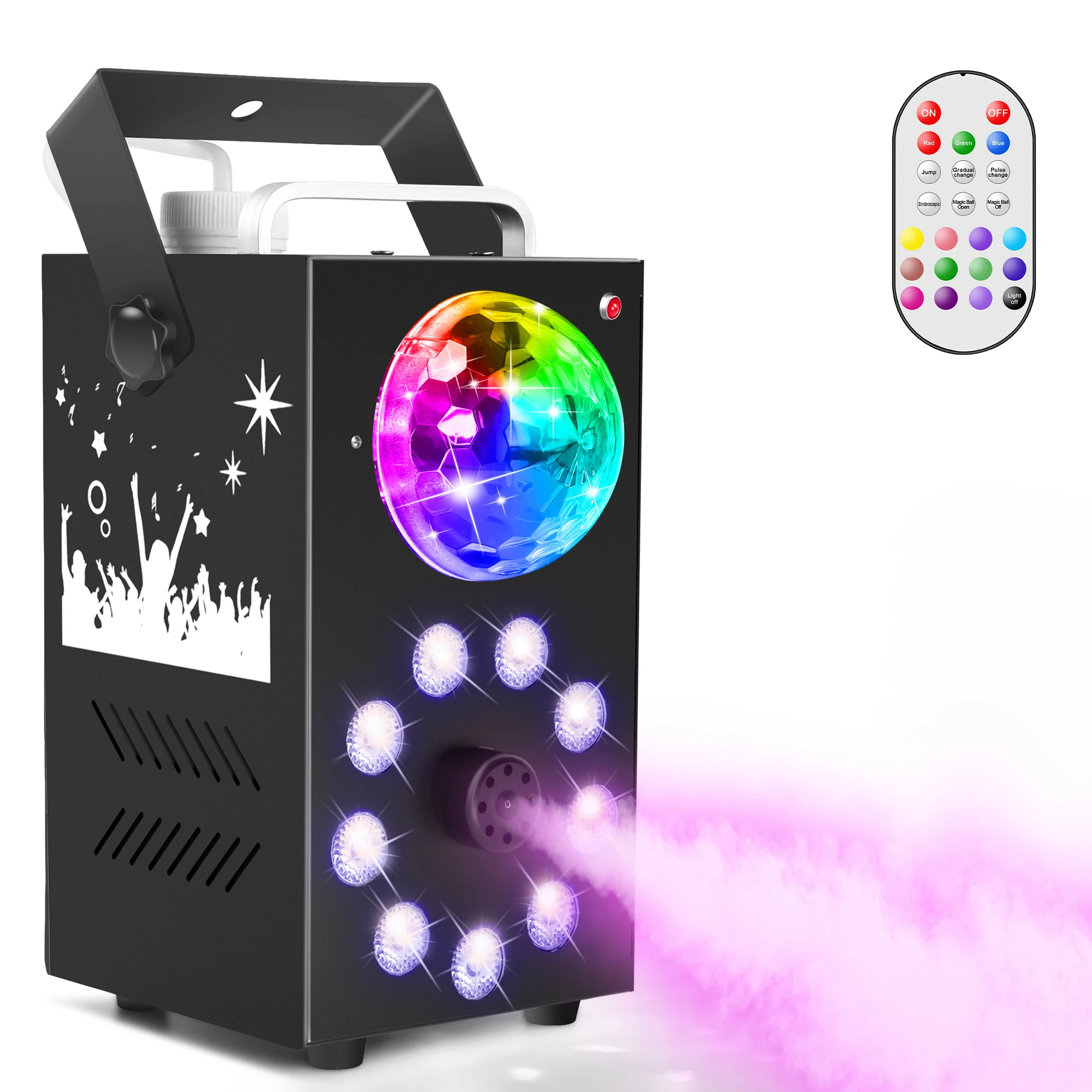 Nitehop 700W Smoke Fog Machine 9LEDs RGB Stage Lights Effect Remote Control Fogger Ejector For Disco DJ Christmas Party Wedding Nightclub
Nitehop 700W Smoke Fog Machine 9LEDs RGB Stage Lights Effect Remote Control Fogger Ejector For Disco DJ Christmas Party Wedding Nightclub