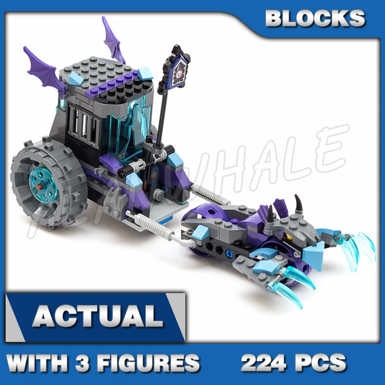 224 шт. Nexoes Knights Ruina's Lock и ролик с синими когтями, задняя тюремная каретка 10591, строительные блоки, игрушка, совместимая с моделью
224 шт. Nexoes Knights Ruina's Lock и ролик с синими когтями, задняя тюремная каретка 10591, строительные блоки, игрушка, совместимая с моделью