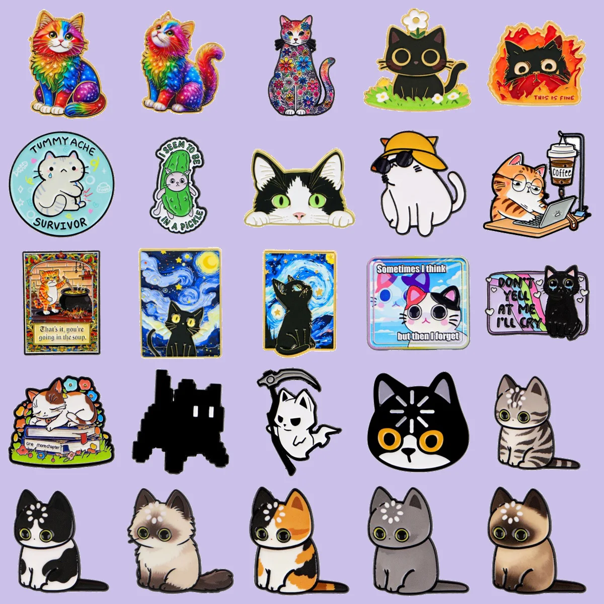 Cute Loading Cat Enamel Pins Van Gogh Starry Night Brooches Badges on Backpack Women's Brooches Hat Lapel Pins Accessories Gifts
Cute Loading Cat Enamel Pins Van Gogh Starry Night Brooches Badges on Backpack Women's Brooches Hat Lapel Pins Accessories Gifts