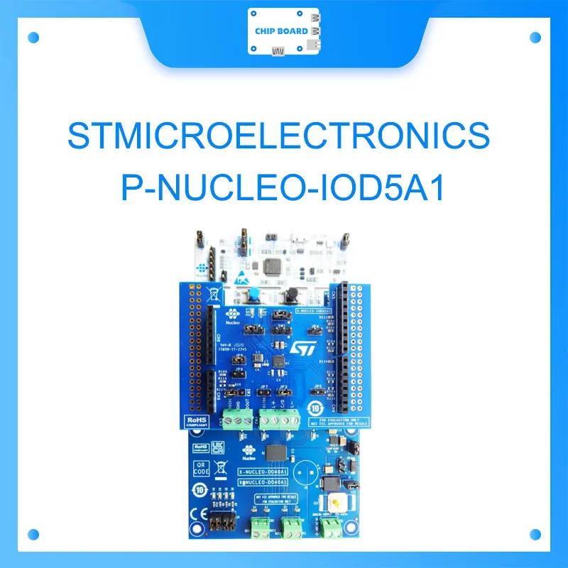 Модульный комплект разработки STMicro P-NUCLEO-IOD5A1 в разрешении STM32, приемопередатчик и платы привода.
Модульный комплект разработки STMicro P-NUCLEO-IOD5A1 в разрешении STM32, приемопередатчик и платы привода.