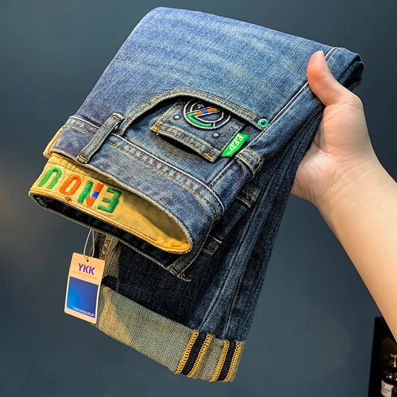 Jeans for Men 2024 New Fall Men's Clothing Slim-Fitting Small Straight High-End Embroidered Leisure Light Luxury Pants
Jeans for Men 2024 New Fall Men's Clothing Slim-Fitting Small Straight High-End Embroidered Leisure Light Luxury Pants
