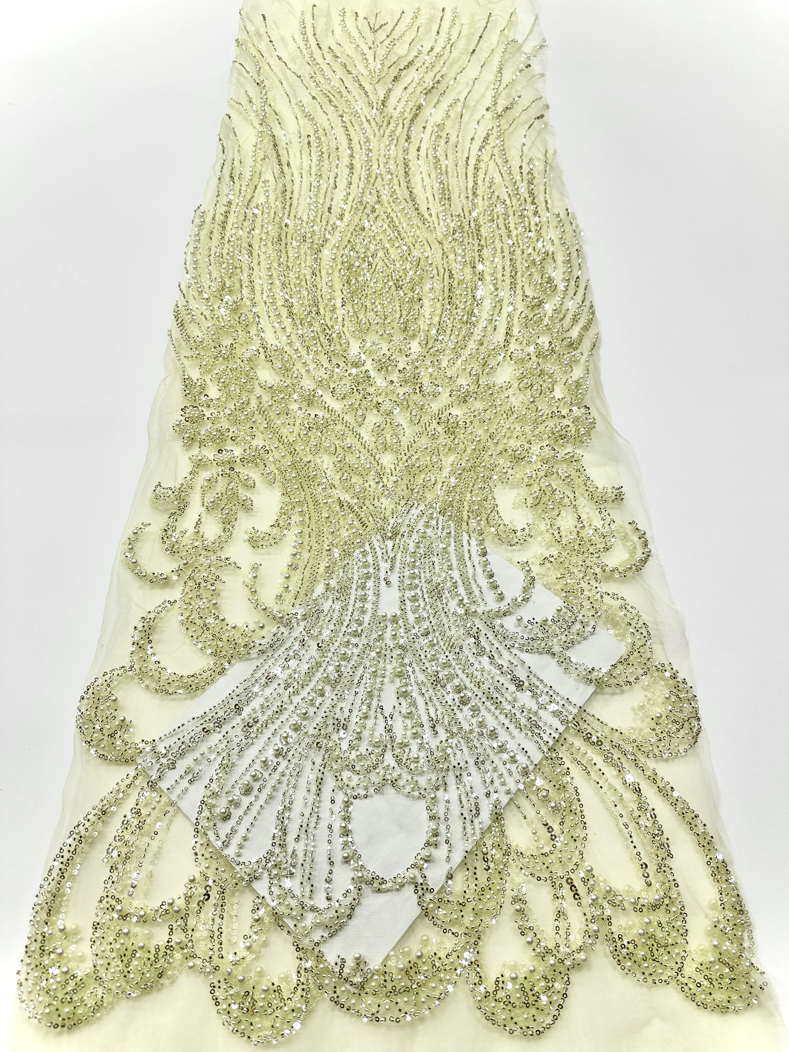African Lace Fabric 2025 High Quality Handmade Beads Bridal Lace Luxury Sequin Beaded Embroidery for Wedding Dress Making
African Lace Fabric 2025 High Quality Handmade Beads Bridal Lace Luxury Sequin Beaded Embroidery for Wedding Dress Making