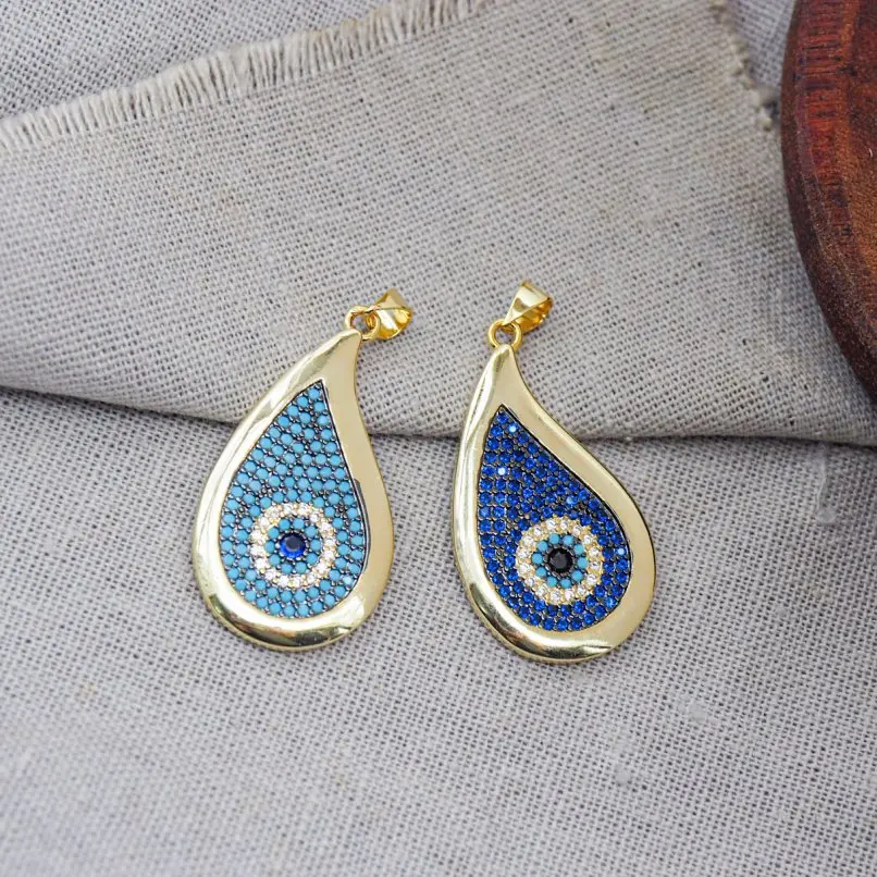 1Pcs Religious Turkish Drop Shape Evil Eye Islam Pendant Invisible Setting Gold Color Copper Cubic Zirconia Jewelry
1Pcs Religious Turkish Drop Shape Evil Eye Islam Pendant Invisible Setting Gold Color Copper Cubic Zirconia Jewelry