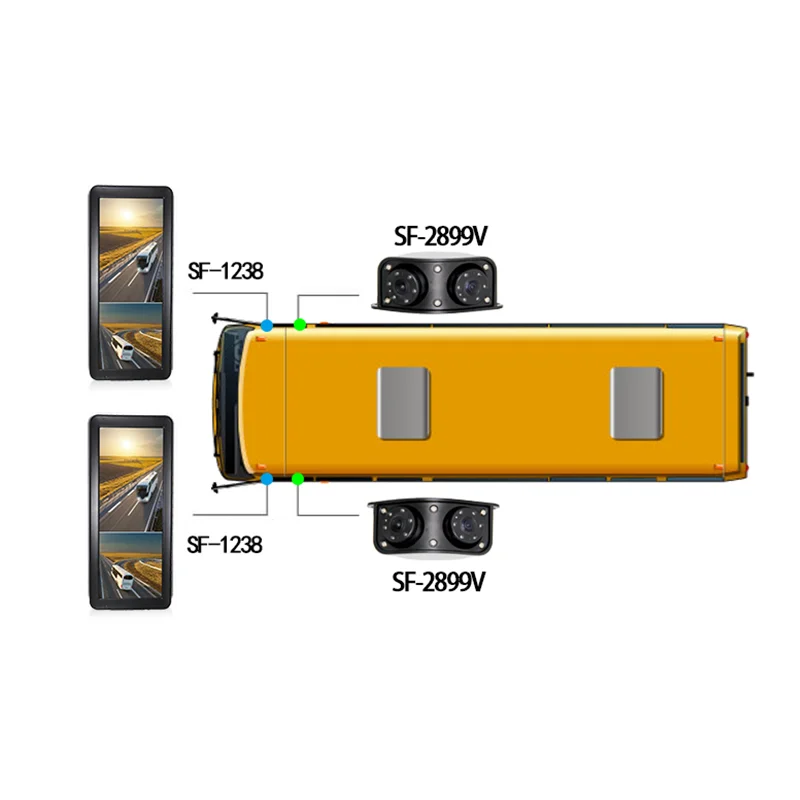 12.3 Inch AHD Dual Split Truck Side View Mirror mo DVR Rear View Car cam System Bus Blind Sport Arm cam
12.3 Inch AHD Dual Split Truck Side View Mirror mo DVR Rear View Car cam System Bus Blind Sport Arm cam
