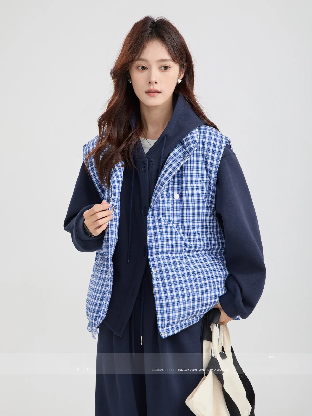 Blue Plaid ort Sle Women's down Vest 2025 Autumn Winter Svel Outerwear Jaet Button Design Commute Sle
Blue Plaid ort Sle Women's down Vest 2025 Autumn Winter Svel Outerwear Jaet Button Design Commute Sle