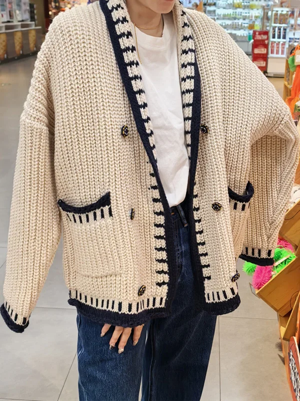 Свободный вязаный свитер V-Ne Long Sve, женское ленивое высококачественное цветное пальто с воротником в Корейском стиле, зимняя мода, эксклюзивная онлайн-свик
Свободный вязаный свитер V-Ne Long Sve, женское ленивое высококачественное цветное пальто с воротником в Корейском стиле, зимняя мода, эксклюзивная онлайн-свик