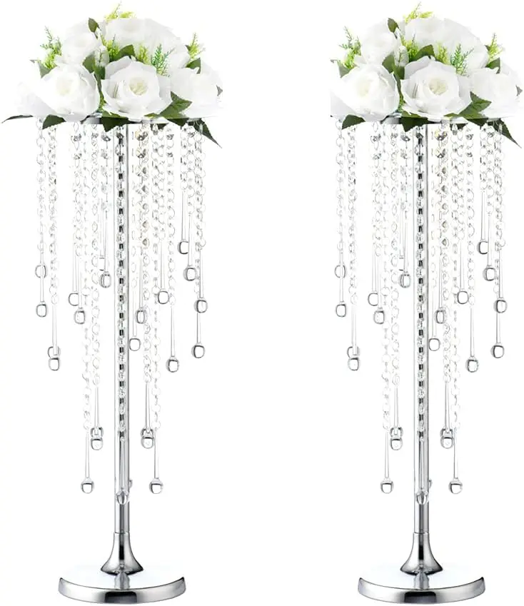 Tall Vase Wedding Table Centerpiece - 29.6 Inch Gold Vase with Chandelier Crystal, Center Table Decor, Metal Flower Stand, Suita
Tall Vase Wedding Table Centerpiece - 29.6 Inch Gold Vase with Chandelier Crystal, Center Table Decor, Metal Flower Stand, Suita
