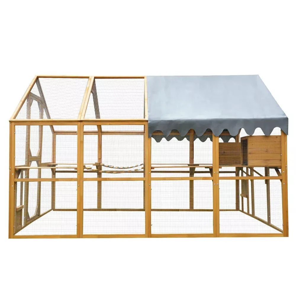 Outdoor Cat House Cat Enclosures 110" Large Kitten Playpen with Platforms,Upgrade Waterproof Cover-yellow
Outdoor Cat House Cat Enclosures 110" Large Kitten Playpen with Platforms,Upgrade Waterproof Cover-yellow