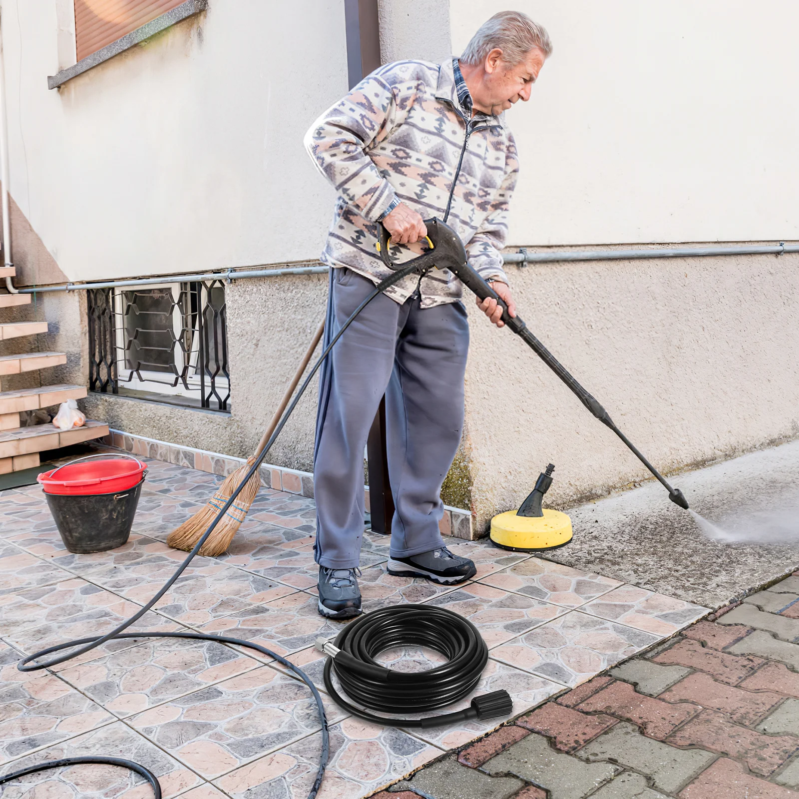 High Pressure Hose for Power Washer M22 8M 160 Bar Black Washer Extension Hose M22 Female Screw Thread Extension Pipe
High Pressure Hose for Power Washer M22 8M 160 Bar Black Washer Extension Hose M22 Female Screw Thread Extension Pipe