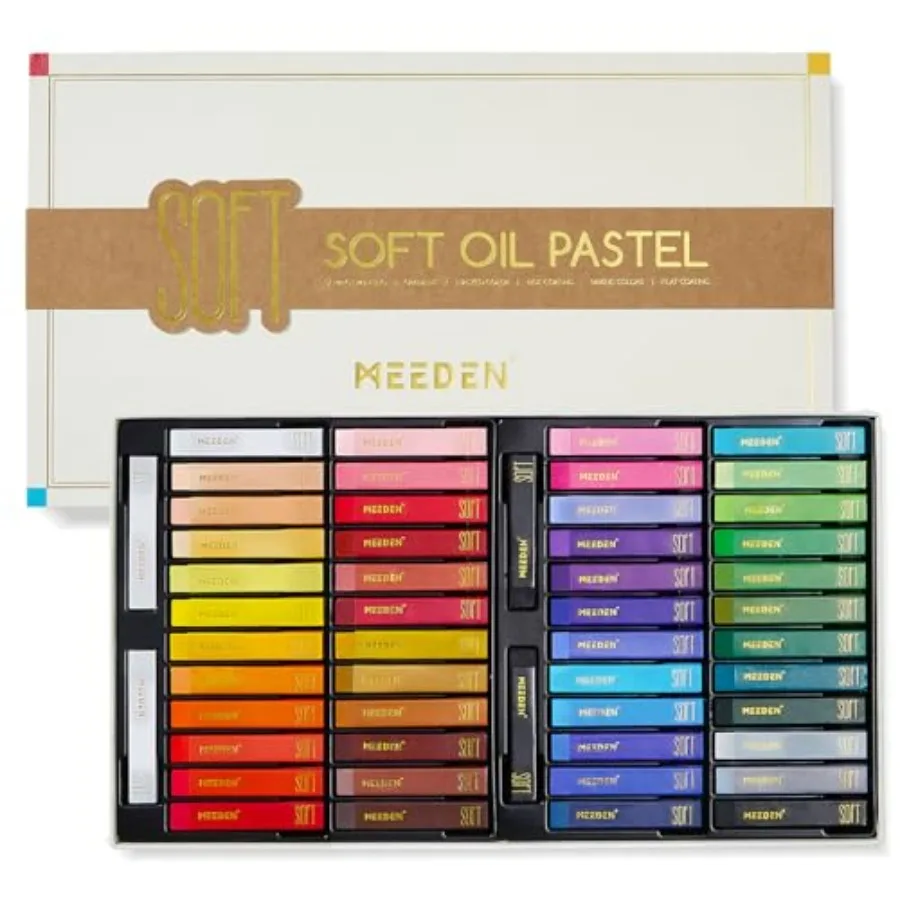 Artist Soft Oil Pastels: 48 Colors with Extra 2 White and 2 Black Square Oil Pastels Set for Artists, Adult - Professional Art
Artist Soft Oil Pastels: 48 Colors with Extra 2 White and 2 Black Square Oil Pastels Set for Artists, Adult - Professional Art
