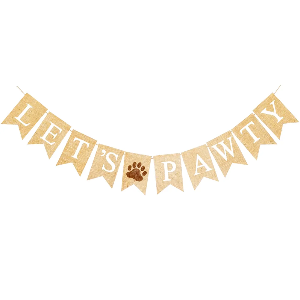 Pet Linen Decorations Hanging Dog Party Festive Banner Linen Hanging Banner For Dog Supplies Birthday Theme Reusable
Pet Linen Decorations Hanging Dog Party Festive Banner Linen Hanging Banner For Dog Supplies Birthday Theme Reusable