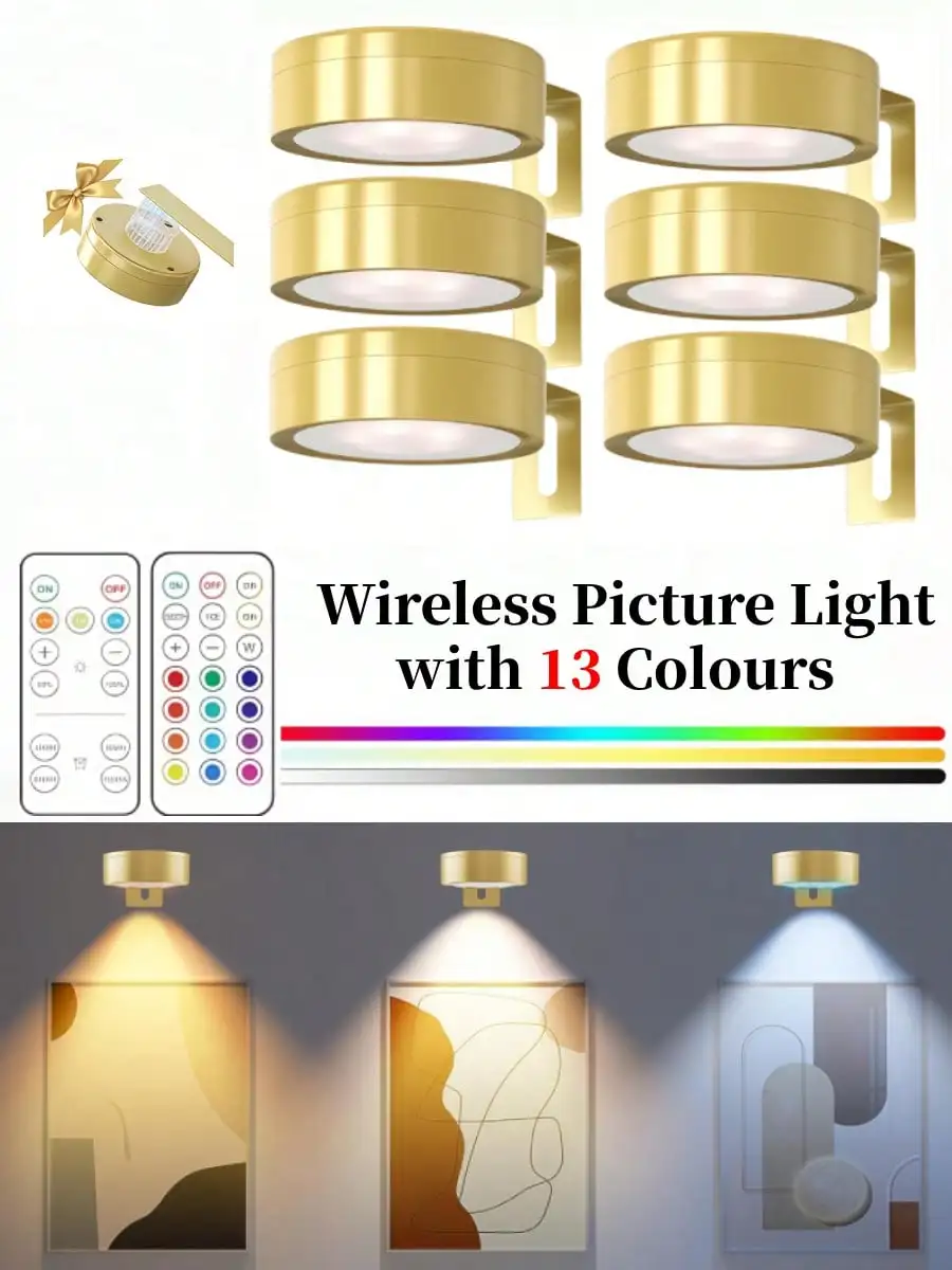 OBOVAY 1/3pcs Gold Battery Powered Painting Light, Magnetic LED Drawing Light With Remote Control Dimmable And Timer, 3 Lighting
OBOVAY 1/3pcs Gold Battery Powered Painting Light, Magnetic LED Drawing Light With Remote Control Dimmable And Timer, 3 Lighting