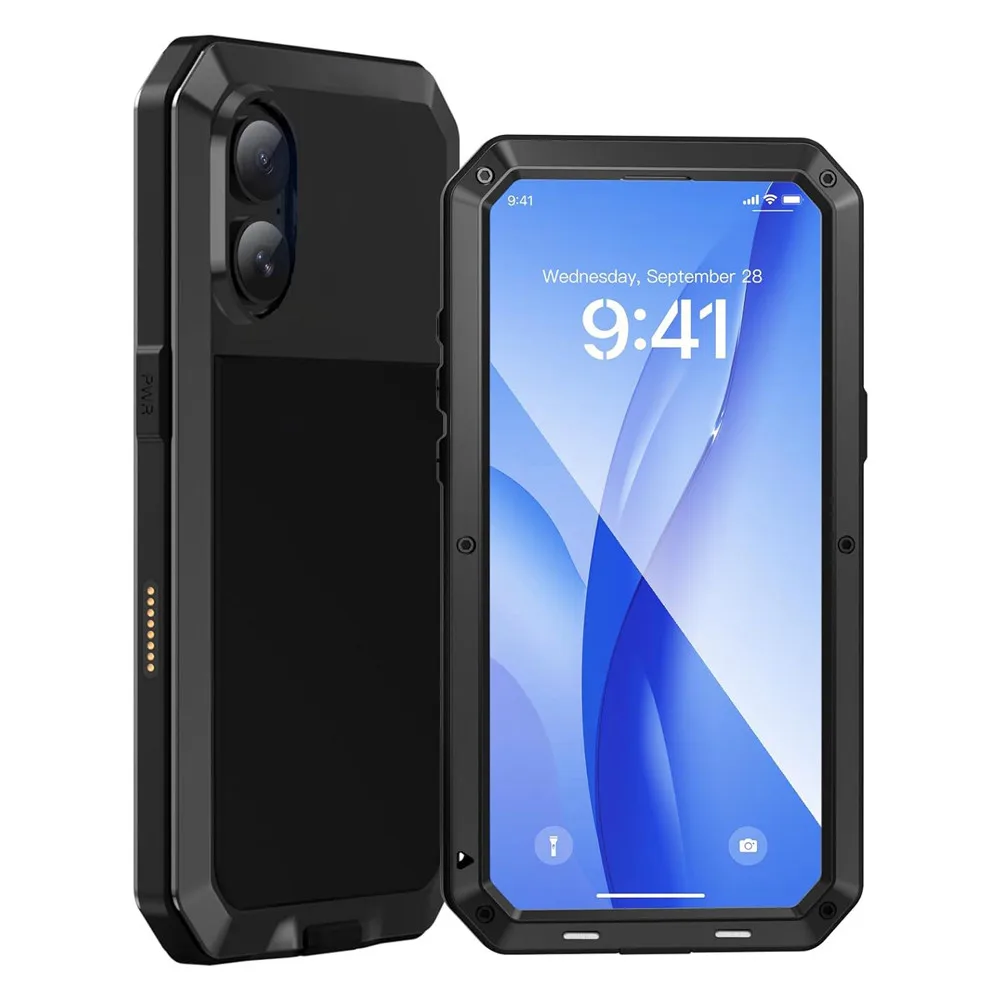 For iPhone 16e 16Plus Aluminum Metal Tank Case for iPhone 16 15 14 13 12 11 Pro Max 13mini 12mini Shockproof Rugged Armor Cover
For iPhone 16e 16Plus Aluminum Metal Tank Case for iPhone 16 15 14 13 12 11 Pro Max 13mini 12mini Shockproof Rugged Armor Cover