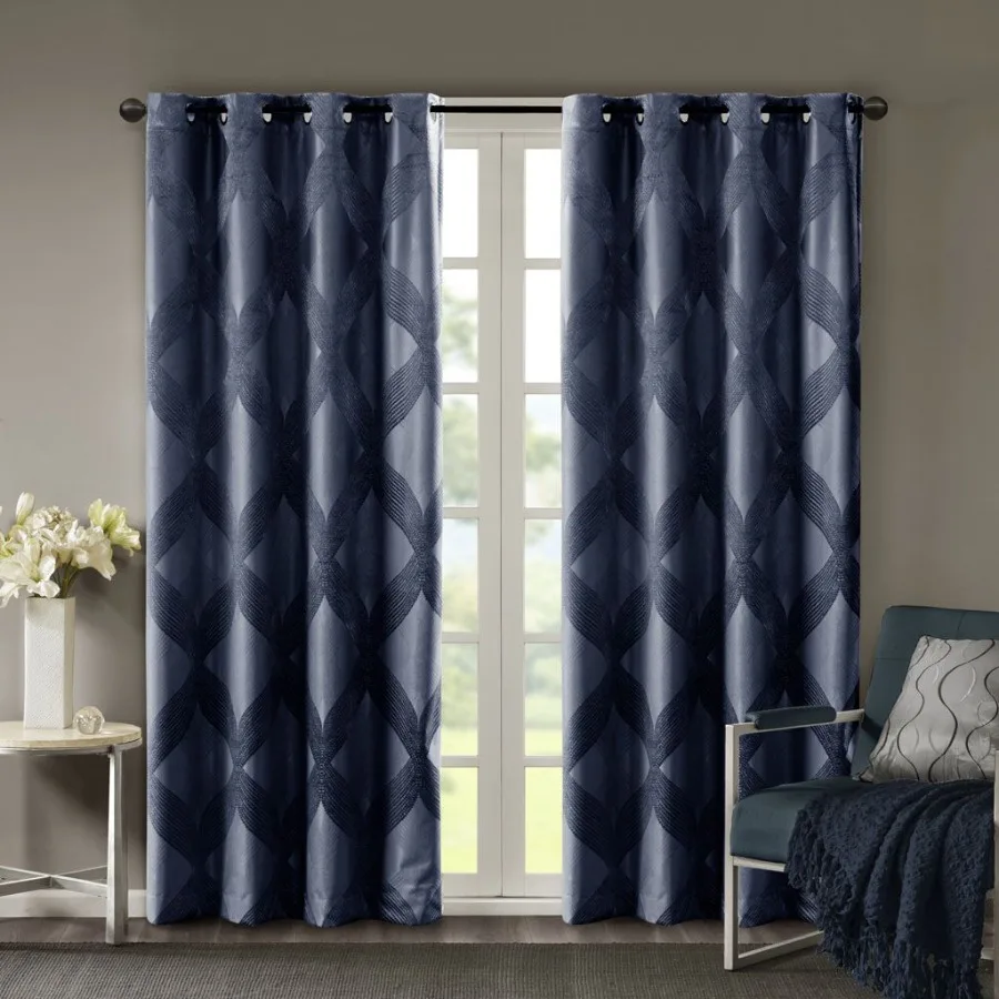 Ogee Knitted Jacquard Total Blackout Curtain Panel Only 1 Pc Panel
Ogee Knitted Jacquard Total Blackout Curtain Panel Only 1 Pc Panel