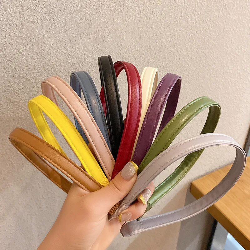Fashion Sweet Candy Colors Women Girls Hairband Headbands Hair Durability Hoop Headdress Accessories PU Leather Factory price
Fashion Sweet Candy Colors Women Girls Hairband Headbands Hair Durability Hoop Headdress Accessories PU Leather Factory price