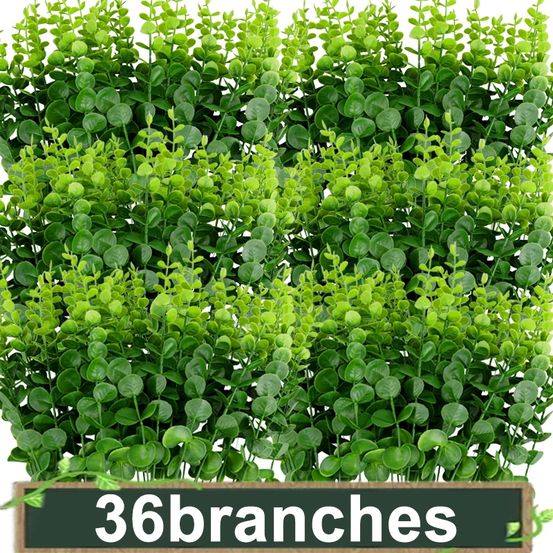 Artificial Eucalyptus Leaves Stems Silk Fake Green Leaf Branches DIY Wedding Bouquets Christmas Party Home Decoration Supplies
Artificial Eucalyptus Leaves Stems Silk Fake Green Leaf Branches DIY Wedding Bouquets Christmas Party Home Decoration Supplies