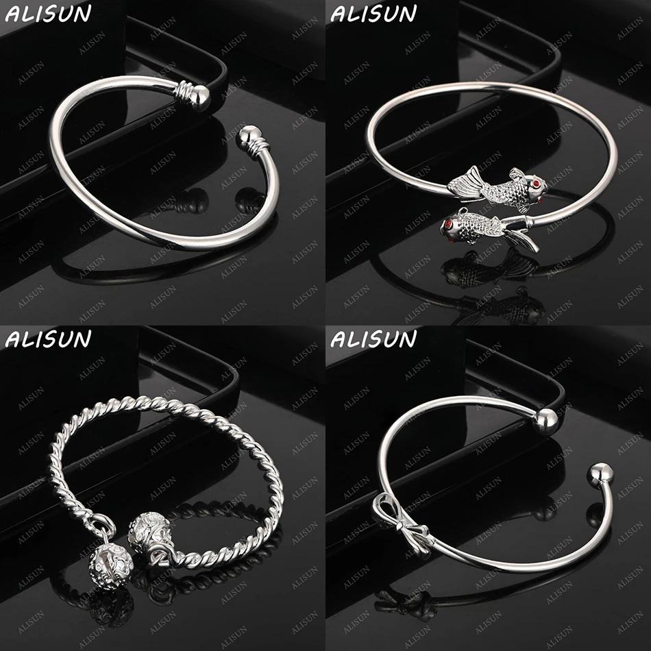 ALISUN 925 Sterling Silver Design Bangle For Women Men Anniversary Gift Popular Wild Fashion Romantic Jewelry
ALISUN 925 Sterling Silver Design Bangle For Women Men Anniversary Gift Popular Wild Fashion Romantic Jewelry